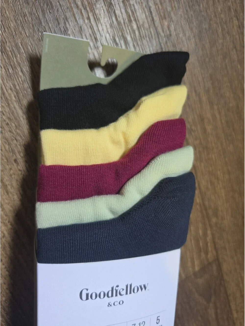 NWT Goodfellow & Co Crew Socks, Men's Size 7-12, Multi-Color, 5 Pack, # 53